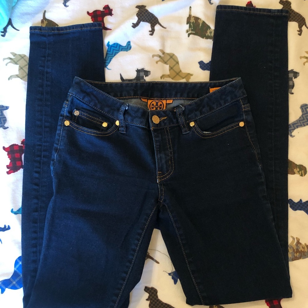 Size 26 Tory Burch skinny jeans